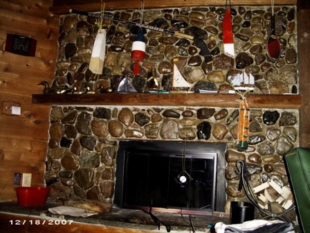 Cabin Fireplace